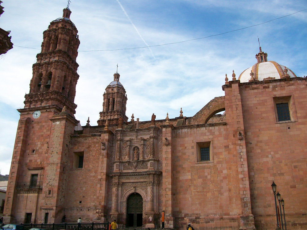 rosafarbene Kathedrale in Zacatecas