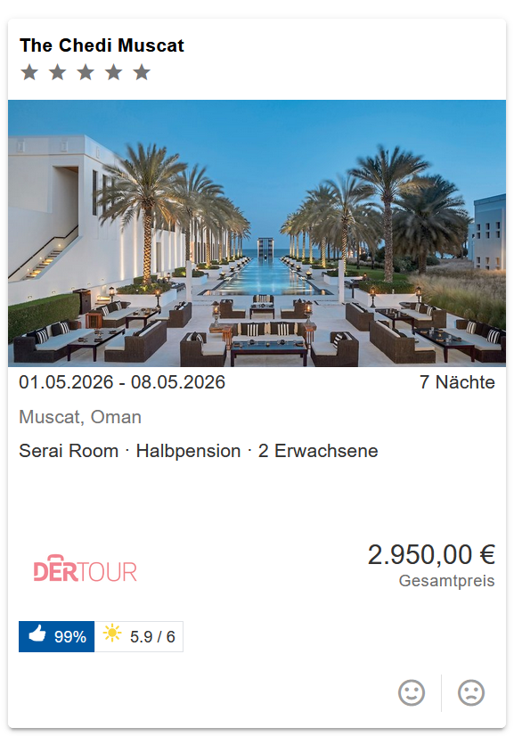 Angebote Oman, ua Chedi Muscat