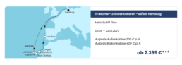 Das sind die neuen InTUItition Schiffe. Mein Schiff Flow. Mein Schiff Relax.