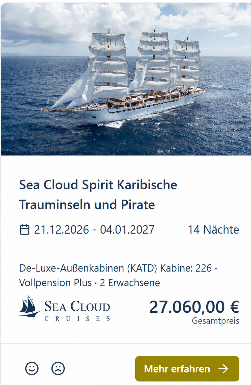 SEA CLOUD Spirit Karibische Trauminseln und Piraten